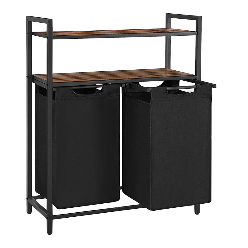 Μεταλλικό Καλάθι Απλύτων με 2 Χώρους και 2 Ράφια 73 x 33 x 92 cm VASAGLE BLH211B01 Μεταλλικό Καλάθι Απλύτων με 2 Χώρους και 2 Ράφια 73 x 33 x 92 cm VASAGLE BLH211B01