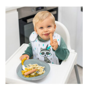 Σετ Βρεφικά Κουταλάκια από Σιλικόνη 2 τμχ Χρώματος Κίτρινο - Γκρι Babyono BN1066/05 - Image 4