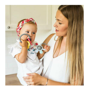 Ορθοδοντικό Μασητικό Απαλής Σιλικόνης με Ήχο Κουδουνίστρας Babyono BN488 - Image 2