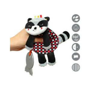 Πανάκι Παρηγοριάς Racoon Felix από Ύφασμα με Ήχους Babyono BN780 - Image 3