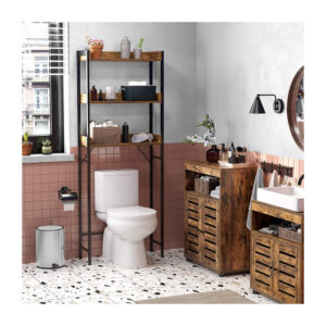 Μεταλλική Εταζέρα Μπάνιου με 3 Ράφια 63 x 25 x 165 cm VASAGLE BTS002B01V1 - Image 5