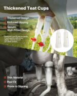 VEVOR Φορητή Ηλεκτρική Μηχανή Άμελξης Κατσικιών με Κάδο Ανοξείδωτο Ατσάλι 3L, Επαναφορτιζόμενη Μπαταρία 5200 mAh, 2 Κύπελλα Θηλών BXSJNJ3LCD30X9CEE001V2 - Image 4