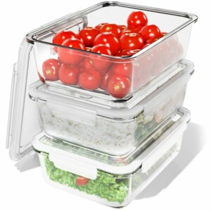 Σετ 3 Γυάλινα Δοχεία Φαγητού με Καπάκι και Βαλβίδα Ατμού – 1040ml C-FHD4020G CLASSBACH