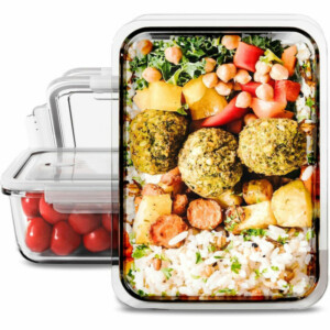 Σετ 2 Γυάλινα Δοχεία Φαγητού 1.04L με Καπάκια C-FHD4024G CLASSBACH - Image 2