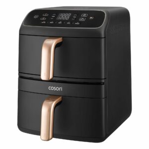 Cosori Φριτέζα Αέρος Air Fryer 8.5lt με Οθόνη Αφής 2630W Μαύρη με Διπλό Αποσπώμενο Κάδο και 5 Προγράμματα CAF-DC861-CEUR