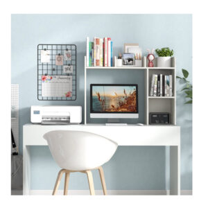 Επιτραπέζια Ραφιέρα Γραφείου με 5 Ράφια 94 x 25 x 74 cm Costway CB10471WH - Image 4