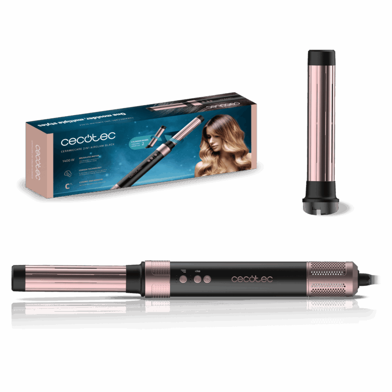 Airwrap Ψαλίδι Μαλλιών με Τεχνολογία Coanda Bamba CeramicCare 2in1 AirGlam - Μαύρο  CEC-00244 Cecotec - Image 3
