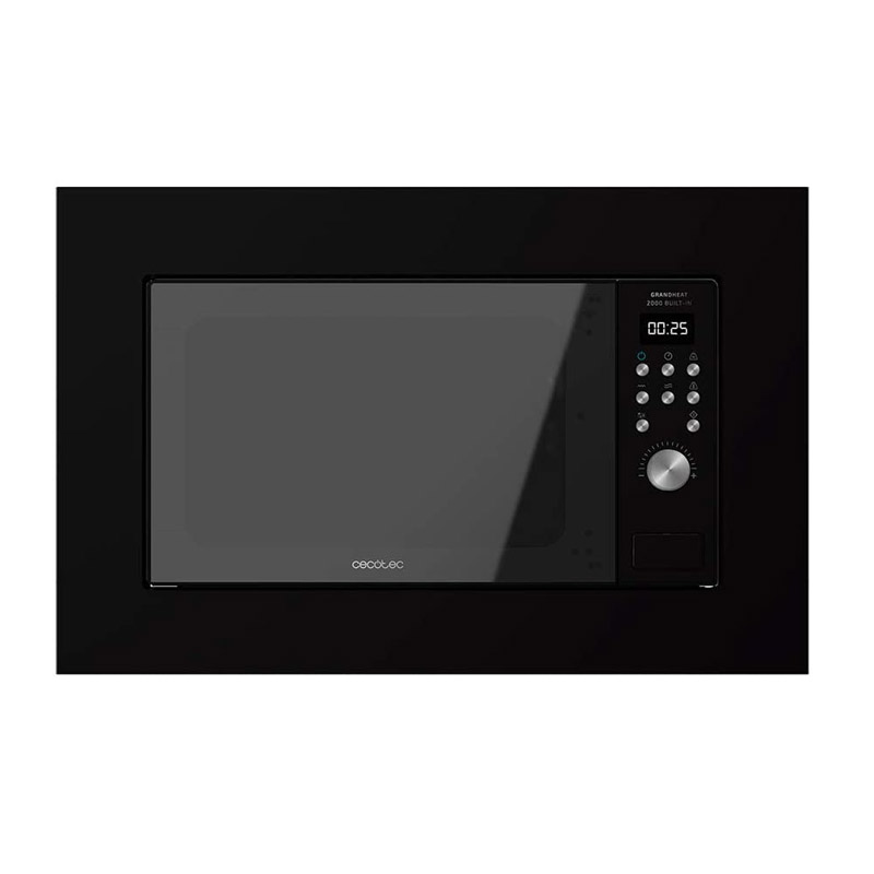 Εντοιχιζόμενος Φούρνος Μικροκυμάτων με Γκριλ 20 Lt 700 W Χρώματος Μαύρο Cecotec GrandHeat 2000 CEC-01375
