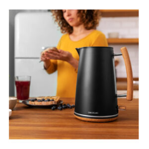 Ασύρματος Ηλεκτρικός Βραστήρας από Ανοξείδωτο Ατσάλι 1.7 Lt Cecotec Thermosense 400 Black Woody CEC-01479 - Image 2