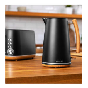 Ασύρματος Ηλεκτρικός Βραστήρας από Ανοξείδωτο Ατσάλι 1.7 Lt Cecotec Thermosense 400 Black Woody CEC-01479 - Image 4