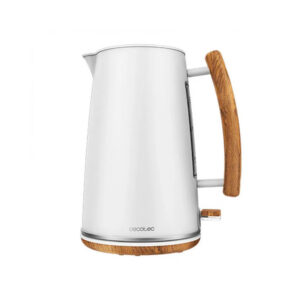 Ασύρματος Ηλεκτρικός Βραστήρας από Ανοξείδωτο Ατσάλι 1.7 Lt Cecotec Thermosense 400 White Woody CEC-01480