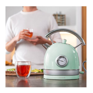 Ασύρματος Ηλεκτρικός Βραστήρας από Ανοξείδωτο Ατσάλι 1.8 Lt Χρώματος Πράσινο Cecotec Thermosense 420 Vintage CEC-01483 - Image 2
