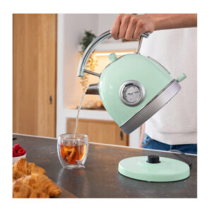 Ασύρματος Ηλεκτρικός Βραστήρας από Ανοξείδωτο Ατσάλι 1.8 Lt Χρώματος Πράσινο Cecotec Thermosense 420 Vintage CEC-01483 - Image 3