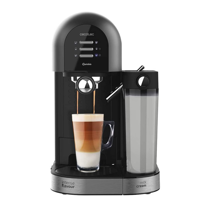 Ημιαυτόματη Καφετιέρα Espresso Power Instant-ccino 20 Chic Serie Nera 20 Bar Χρώματος Μαύρο Cecotec CEC-01590