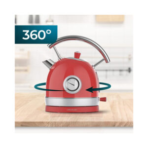 Ασύρματος Ηλεκτρικός Βραστήρας από Ανοξείδωτο Ατσάλι 1.8 Lt Χρώματος Κόκκινο Cecotec Thermosense 420 Vintage CEC-01981 - Image 3