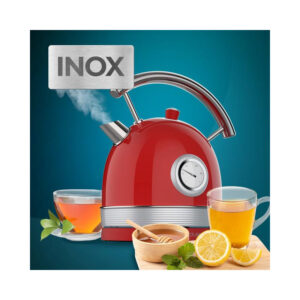 Ασύρματος Ηλεκτρικός Βραστήρας από Ανοξείδωτο Ατσάλι 1.8 Lt Χρώματος Κόκκινο Cecotec Thermosense 420 Vintage CEC-01981 - Image 4