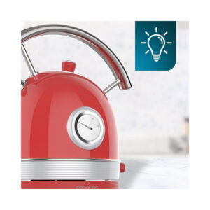 Ασύρματος Ηλεκτρικός Βραστήρας από Ανοξείδωτο Ατσάλι 1.8 Lt Χρώματος Κόκκινο Cecotec Thermosense 420 Vintage CEC-01981 - Image 5