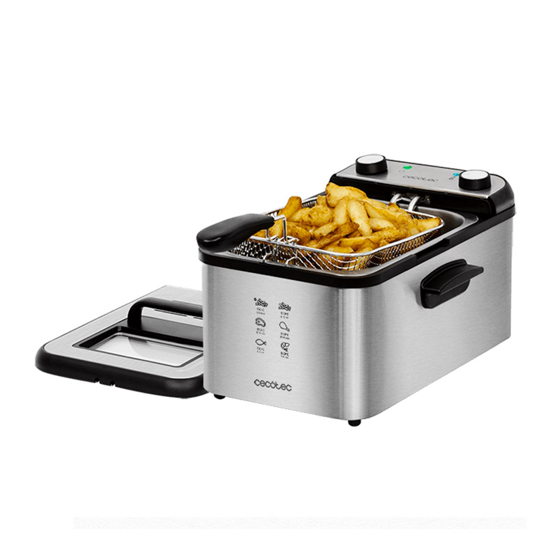Φριτέζα με Φίλτρο Καθαρισμού Λαδιού Cecotec CleanFry Infinity 3000 3 Lt Χρώματος Ασημί CEC-03071 Φριτέζα με Φίλτρο Καθαρισμού Λαδιού Cecotec CleanFry Infinity 3000 3 Lt Χρώματος Ασημί CEC-03071