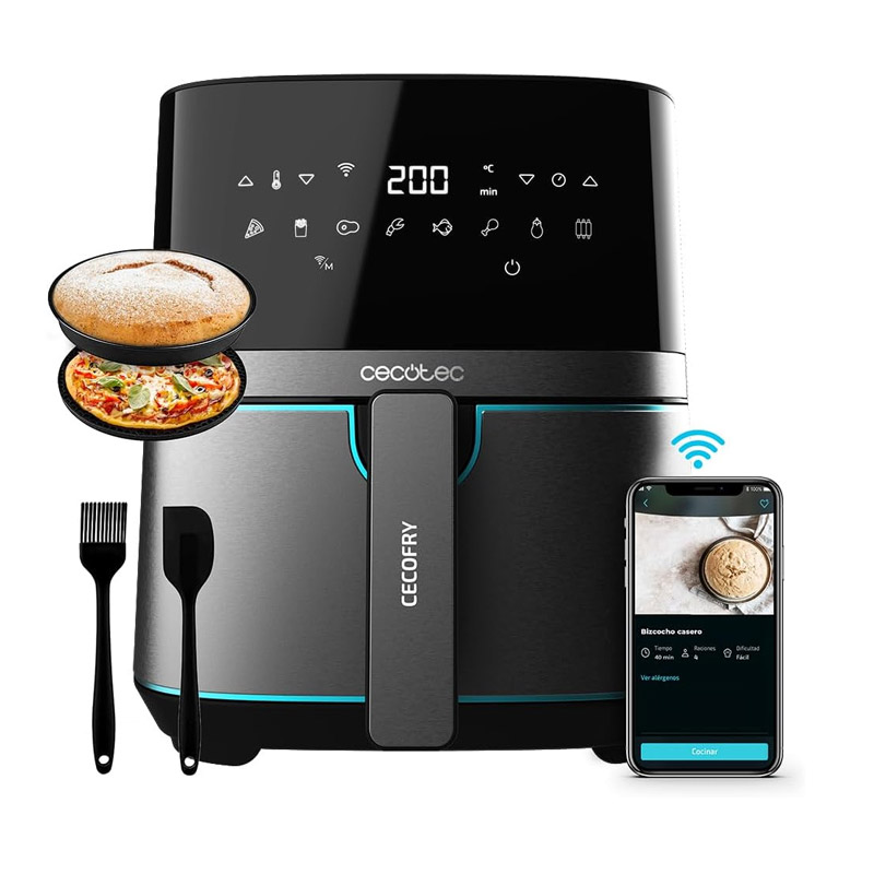 Ψηφιακή Φριτέζα Αέρος 5.5 Lt 1700 W Cecofry Full InoxBlack 5500 Connected Pack Cecotec CEC-03319 Ψηφιακή Φριτέζα Αέρος 5.5 Lt 1700 W Cecofry Full InoxBlack 5500 Connected Pack Cecotec CEC-03319