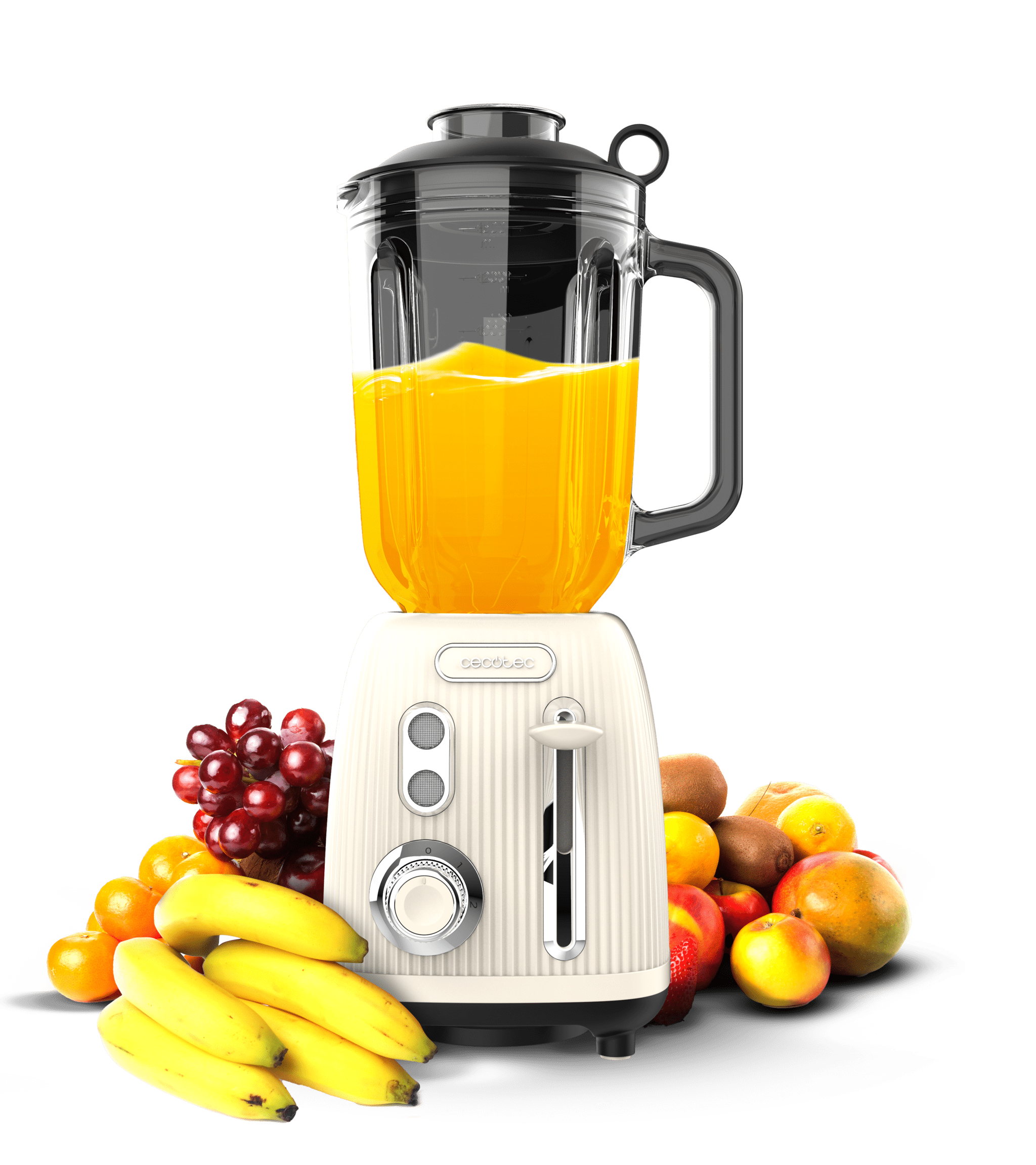 CECOTEC Μπλέντερ Retro Power Black Titanium RetroBeige με Ισχύ 1200W CECOTEC Μπλέντερ Retro Power Black Titanium RetroBeige με Ισχύ 1200W