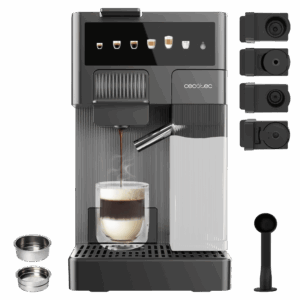 CECOTEC  Καφετιέρα FreeStyle Latte T 4 σε 1 με Δοχείο Γάλακτος - Συμβατή με Αλεσμένο Καφέ