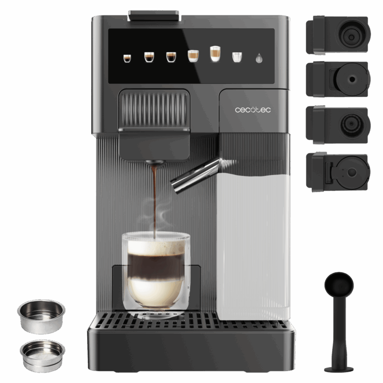 CECOTEC  Καφετιέρα FreeStyle Latte T 4 σε 1 με Δοχείο Γάλακτος - Συμβατή με Αλεσμένο Καφέ