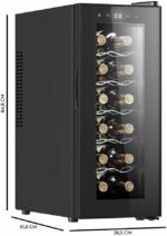 Συντηρητής Κρασιών 12 Φιαλών με LED Φωτισμό Bolero GrandSommelier 1250 CoolCrystal CEC-100098 Cecotec - Image 2