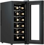 Συντηρητής Κρασιών 12 Φιαλών με LED Φωτισμό Bolero GrandSommelier 1250 CoolCrystal CEC-100098 Cecotec - Image 3