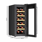 CECOTEC  Συντηρητής Κρασιών Bolero GrandSommelier 1270 CoolWood  Χωρητικότητα 12 Φιαλών και Θερμοηλεκτρική Ψύξη, Ρυθμιζόμενη Θερμοκρασία και Εσωτερικό LED Φωτισμό  CEC-100099 - Image 3