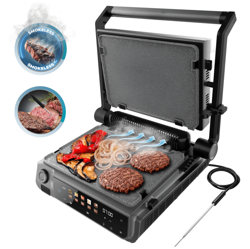 Cecotec Ηλεκτρική Γκριλιέρα Rock'nGrill 2000 Smash PerfectCook 2000W με Αφαιρούμενες Πλάκες και με αισθητήρα θερμοκρασίας Cecotec Ηλεκτρική Γκριλιέρα Rock'nGrill 2000 Smash PerfectCook 2000W με Αφαιρούμενες Πλάκες και με αισθητήρα θερμοκρασίας