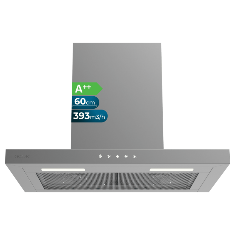 Cecotec Απορροφητήρας Bolero Flux TT 604000 Inox A++ Εξαγωγέας καπνού "T" 60cm Cecotec Απορροφητήρας Bolero Flux TT 604000 Inox A++ Εξαγωγέας καπνού "T" 60cm