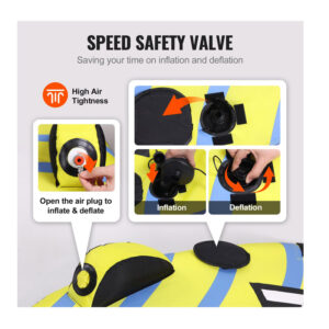 Φουσκωτό Ρυμουλκούμενο Θαλάσσιο Παιχνίδι 3 Ατόμων 1580 mm VEVOR CQTLPDDX3R009ZIE2V0 - Image 5