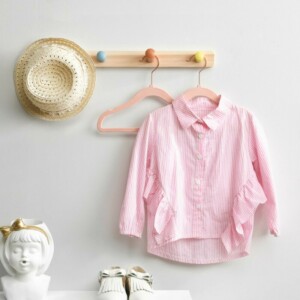 SONGMICS Σετ 50 Βελούδινων Παιδικών Κρεμαστρών Ανοιχτό Ροζ, 28 x 0.5 x 20 cm, Κωδικός: CRF026P01  - Image 4