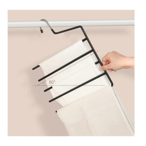 Σετ Μεταλλικές Κρεμάστρες για Παντελόνια 5 Θέσεων 4 τμχ Songmics CRI034B02 - Image 2