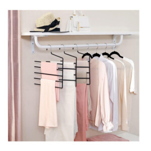 Σετ Μεταλλικές Κρεμάστρες για Παντελόνια 5 Θέσεων 4 τμχ Songmics CRI034B02 - Image 3