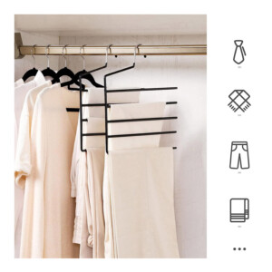 Σετ Μεταλλικές Κρεμάστρες για Παντελόνια 5 Θέσεων 4 τμχ Songmics CRI034B02 - Image 5