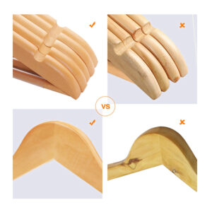 Σετ Ξύλινες Κρεμάστρες Ρούχων 10 τμχ Songmics CRW001-10 - Image 2