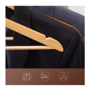 Σετ Ξύλινες Κρεμάστρες Ρούχων 10 τμχ Songmics CRW001-10 - Image 5