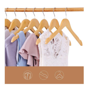 Σετ Ξύλινες Κρεμάστρες Ρούχων 20 τμχ Songmics CRW003-20 - Image 2
