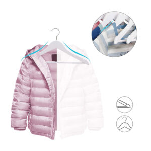 Σετ Παιδικές Ξύλινες Κρεμάστρες Ρούχων 20 τμχ Χρώματος Λευκό Songmics CRW06W-20 - Image 2