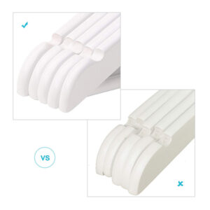 Σετ Παιδικές Ξύλινες Κρεμάστρες Ρούχων 20 τμχ Χρώματος Λευκό Songmics CRW06W-20 - Image 3