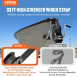 VEVOR  Χειροκίνητος Βίντσι 3500 lbs με Ιμάντα 33 ft για Σκάφος/Τρέιλερ CYSDJP3500BDRD94XV0 - Image 2