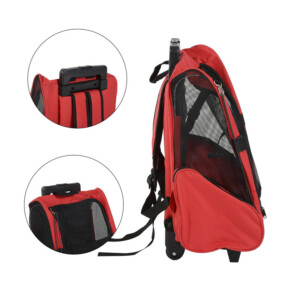 Σακίδιο Πλάτης - Τρόλεϊ για Μεταφορά Κατοικίδιων Χρώματος Κόκκινο PawHut D1-0012 - Image 2