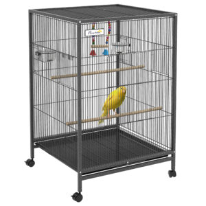 PawHut Bird Cage από ατσάλι και PP με 5 πόρτες