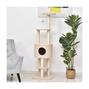 Δέντρο Γάτας - Ονυχοδρόμιο 45 x 40 x 148 cm Χρώματος Μπεζ PawHut D30-271BG - Image 4