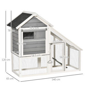 Σπίτι Κουνελιών με Πτυσσόμενο πάτο και Πόρτες