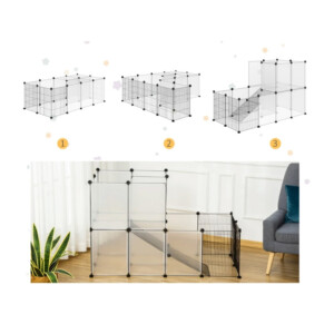 Πολυμορφικό Κλουβί - Πάρκο Κατοικίδιων 140 x 70 x 90 cm PawHut D51-259 - Image 4