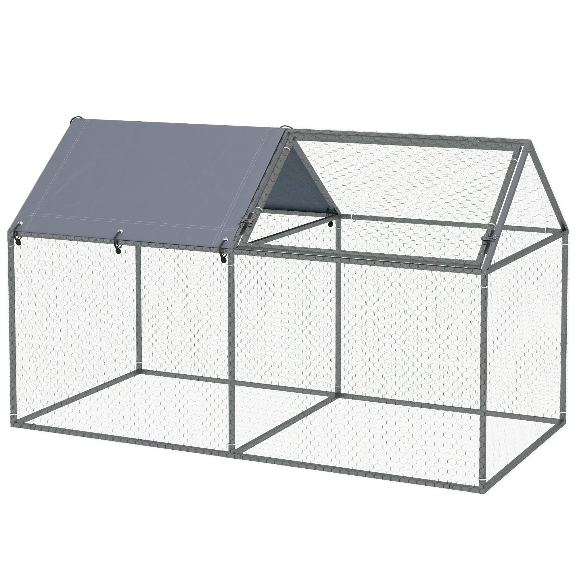 PawHut Steel Animal Cage με υφασμάτινη οροφή Oxford και μανταλάκια PawHut Steel Animal Cage με υφασμάτινη οροφή Oxford και μανταλάκια