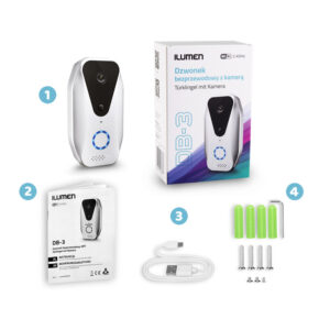 Ασύρματο Κουδούνι Πόρτας με Κάμερα ILUMEN DB-3 - Image 3