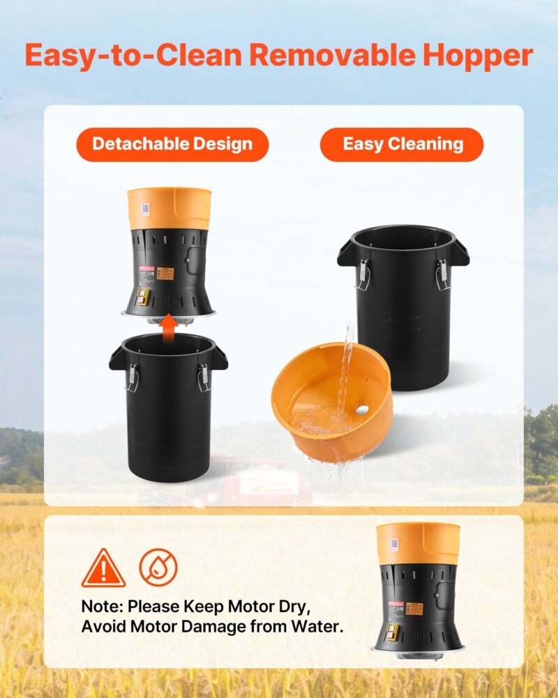 VEVOR Ηλεκτρικός Μύλος Άλεσης Δημητριακών 600W, Επαγγελματικός Τριβέας Μπαχαρικών 25L με Ατσάλινες Λεπίδες DDDPSGWYMJ25JR9JC001V2 - Image 3